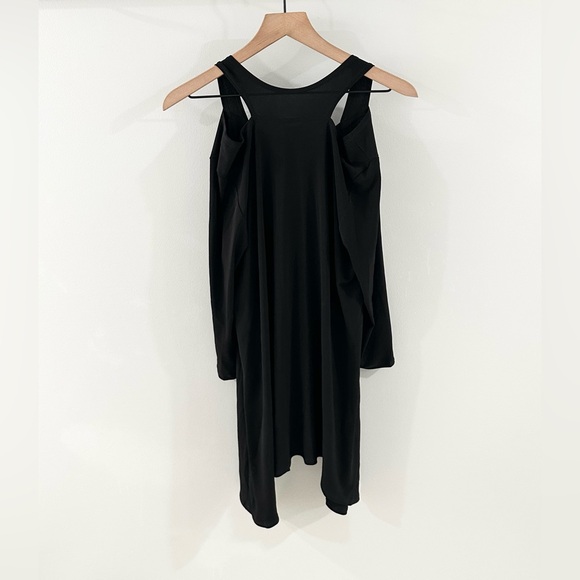 Clara Sunwoo Cold Shoulder Tunic Top Black Size Medium - Picture 8 of 8